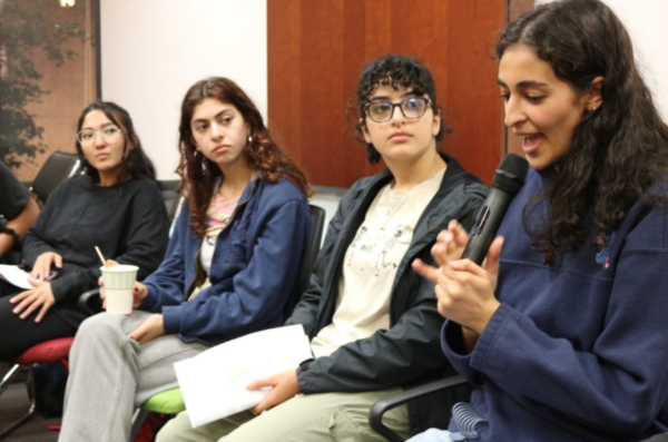 Students recently participated in a discussion led by the UIC Arab American Culture Center.